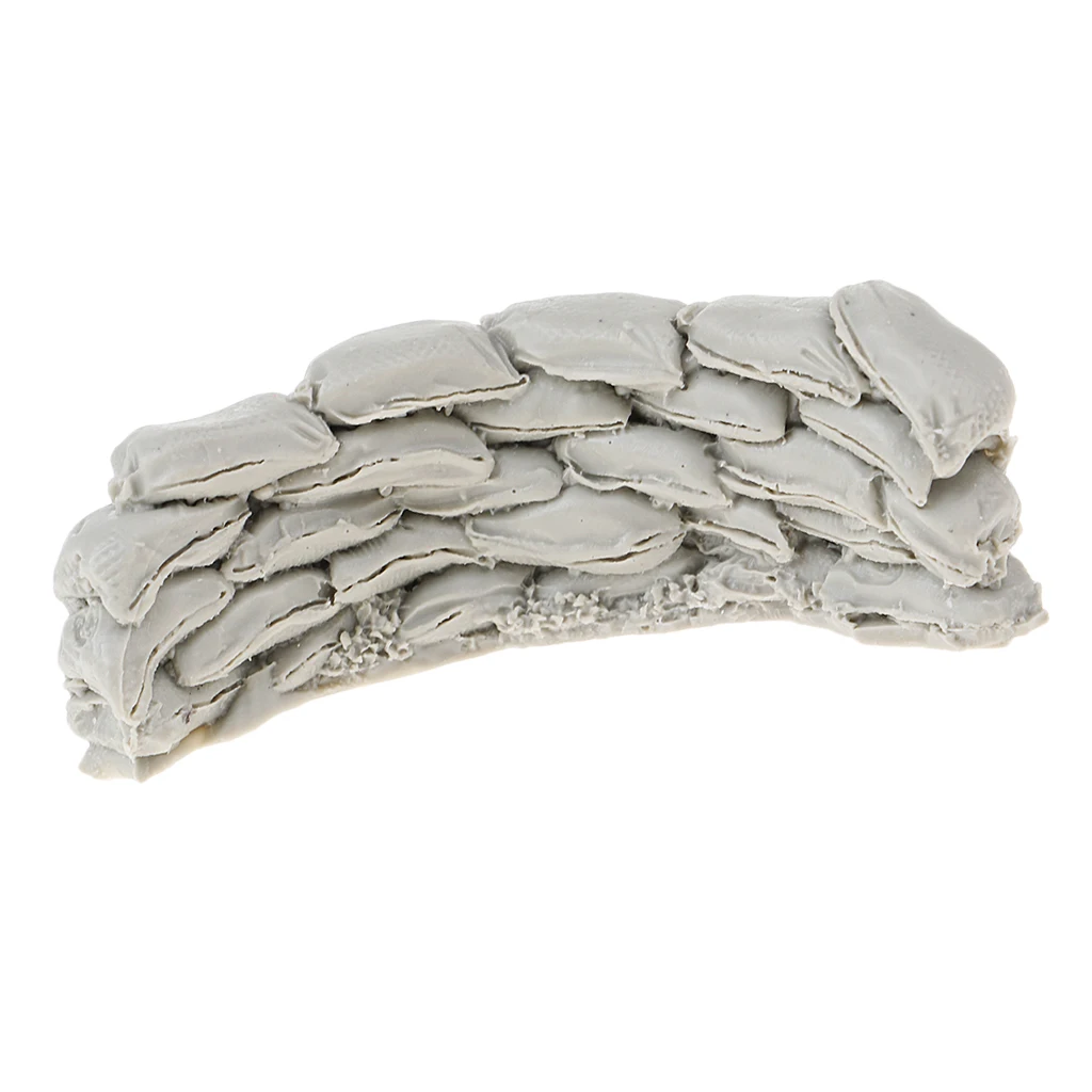 2pcs 1/35 Resin Model Scene Sand Table Accessories Sandbags Wall C Unpainted Kit
