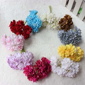

60PCS,High Quality Small Fabric Chrysanthemum,Artificial Silk Gerbera Daisies Bouquet,Hair Garland Flower,DIY Wedding Decoration
