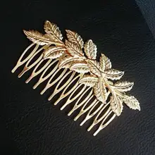 Простые ретро модные Гламурные девушки с золотистыми желтыми листьями девушки замужние Свадебные украшения оптом аксессуары для волос
