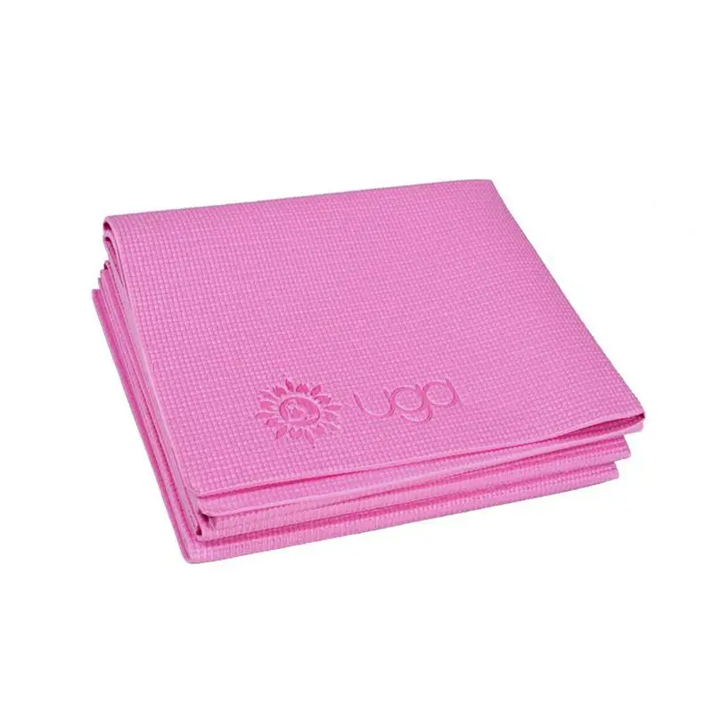 Розовый 17.3*6.1*0.4cm Non-Slip Foldable Yoga Mat Port Gym Soft Pilates Mats For Body Building Fitness Exercises Equipment Fitness Pad - Цвет: Розовый