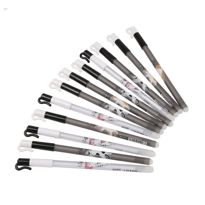 

36 pcs/lot Cat Erasable Gel Pen for writing Cute 0.38 mm Neutral Pen Papelaria School Office Supply Promotional Gift