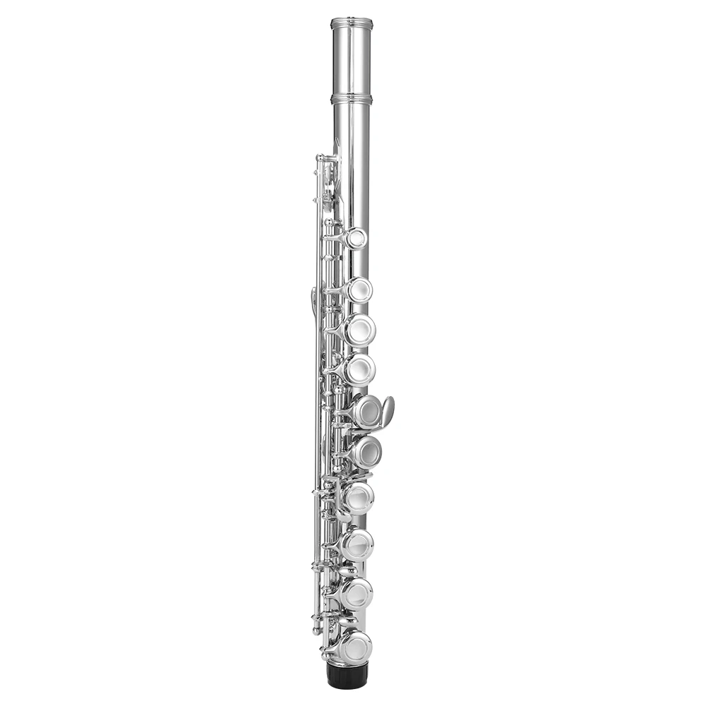 

Woodwind Instrument 16 Holes C Key Flute Nickel Plating Flutes for Beginner Band Performance Grading Test