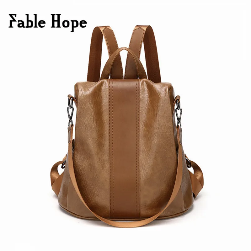 

Theftproof Women Backpack Casual Travel Bags Soft Leather Backpacks Female Shoulder Bag Ladies Daypacks Mochila Mujer