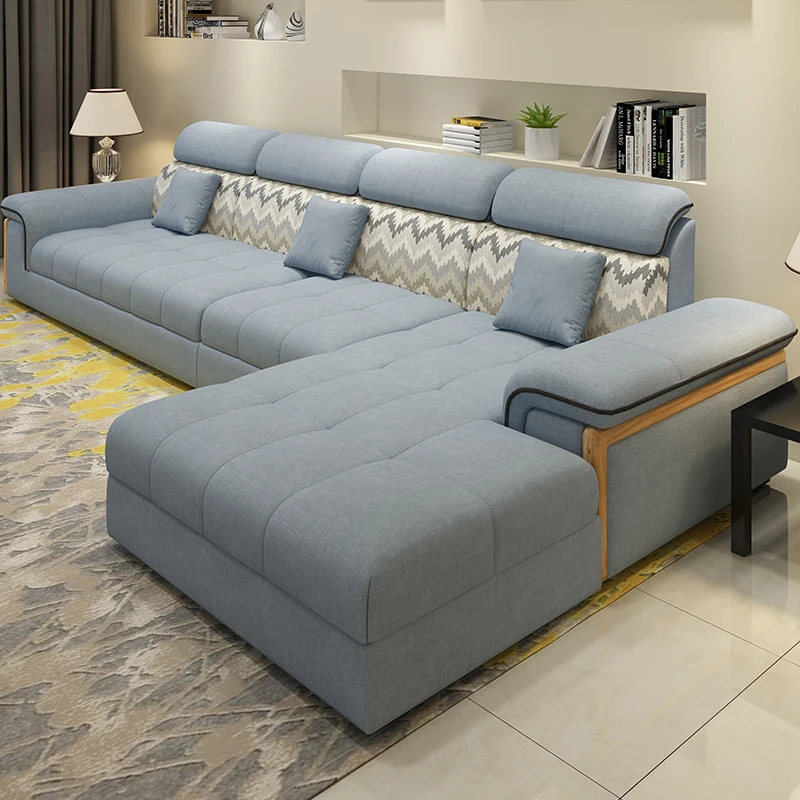 Easylive домашний тканевый секционный диван в скандинавском стиле, удобная мягкая серая мебель для гостиной