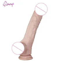 Big Size Silicone strap on Dildos With Strong Suction Cup Realistic Penis Massager Female Masturbation Sex