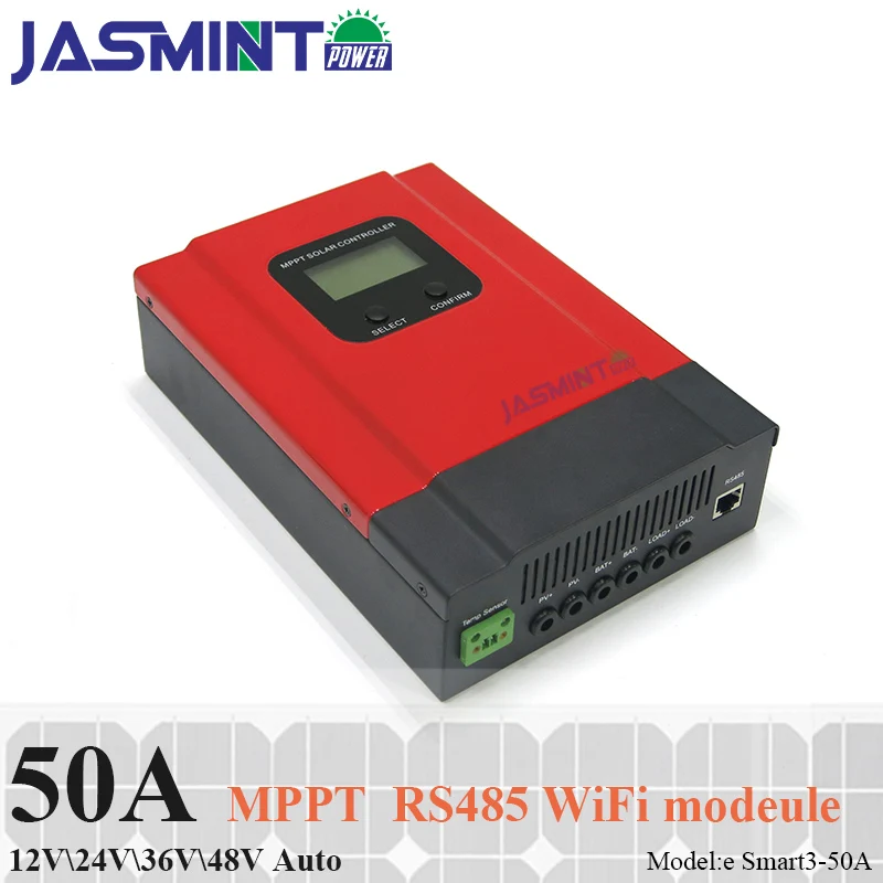 

50A IP21 auto recognize battery voltage APP could monitoring smart solar charge controller PV+ Time control mode support differe