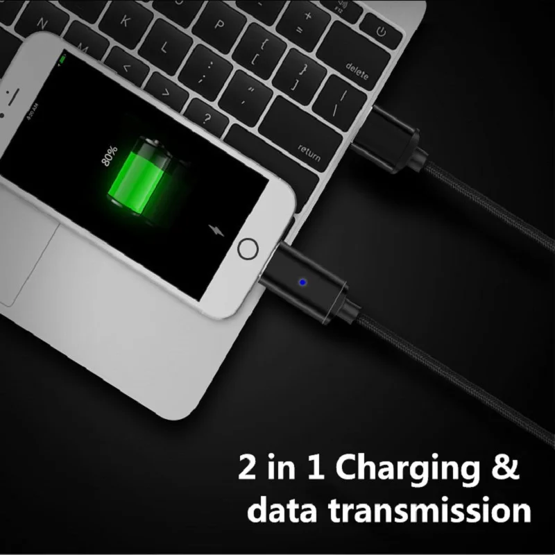 Магнитный кабель Vanniso Micro USB 2A, кабель для быстрой зарядки для iPhone XS X XR 8 7 samsung S8 type C, магнитный кабель для мобильных телефонов