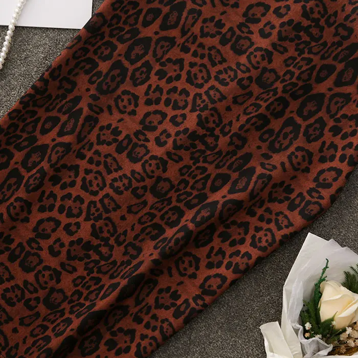 REALEFT новые женские леопардовые юбки карандаш с запахом Новое поступление Высокая талия длиной до колена облегающее платье миди юбки для женщин