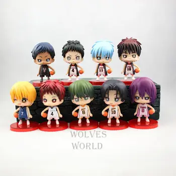 

Huong Anime 9PCS/SET Kuroko's Basketball Kuroko Kagami Taiga Hyuga Junpei Midorima Shintaro PVC Action Figure Mini Figure Toys