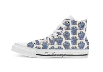 

Fun English Mastiff Dog bright colorful Pop Art Design breathable Casual High Top lace-up Canvas shoes sneakers