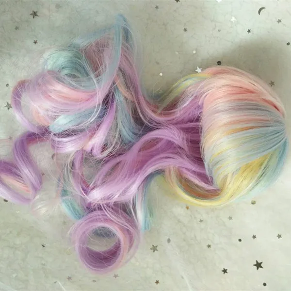 3 bjg wig multicolor pink