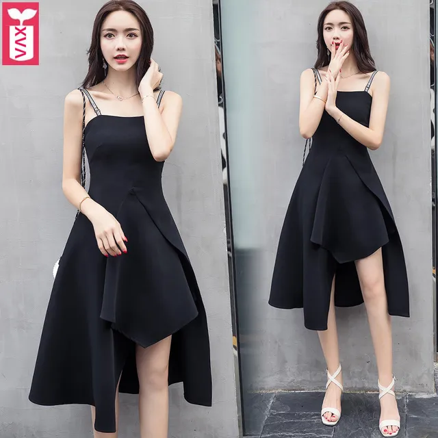 Spaghetti Strap Asymmetrical Dress