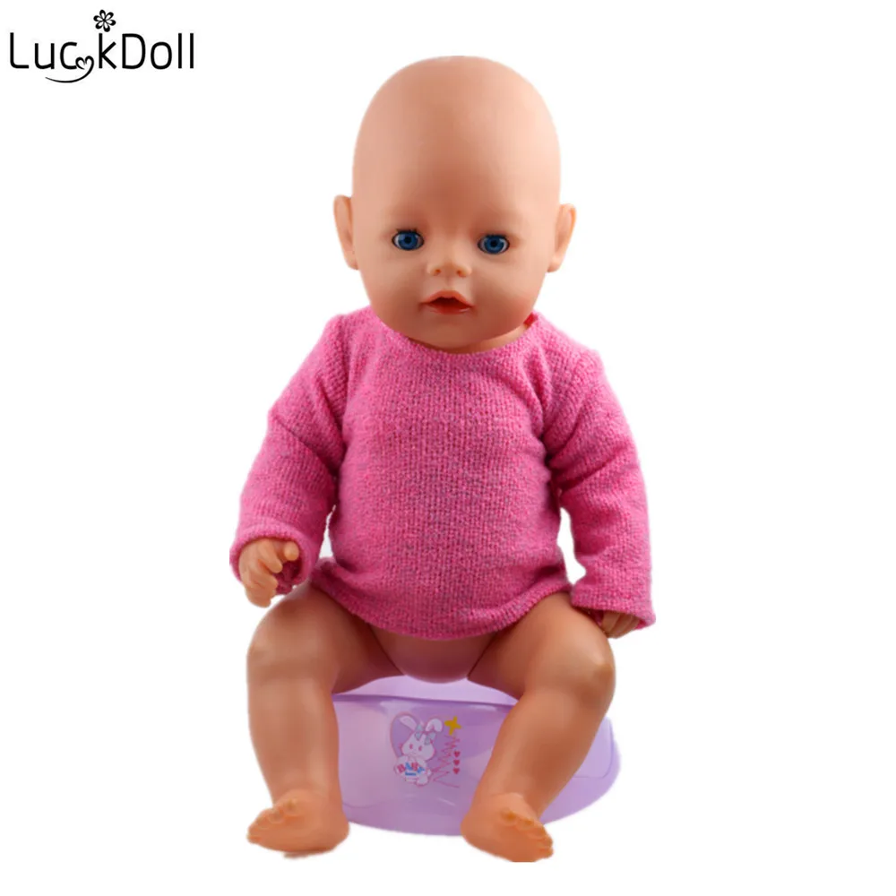 Счастливая кукла модная новая кукла трикотажный топ для 18-дюймовые американская кукла или 43 см для ухода за ребенком для мам Кукла аксессуар - Цвет: b783