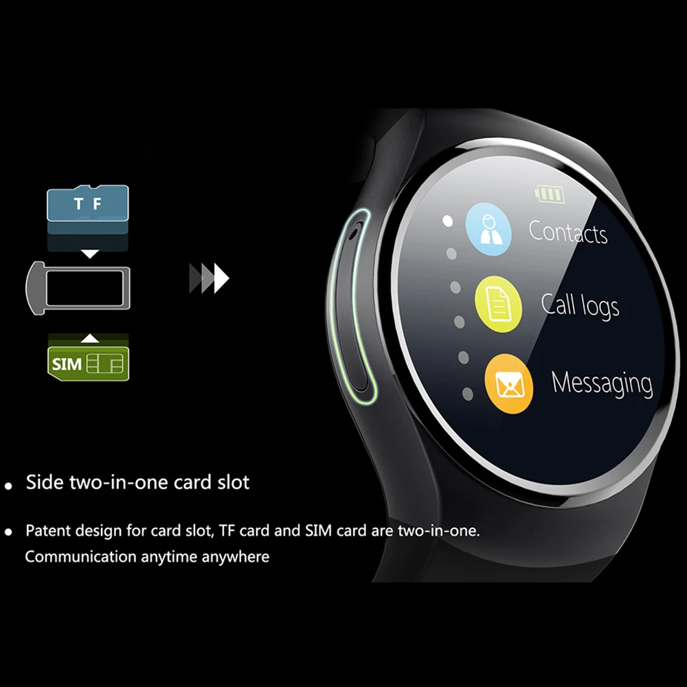 KW18 Смарт-часы Поддержка sim-карты TF Bluetooth Вызов сердечного ритма шагомер спортивные режимы Smartwatch для Android IOS