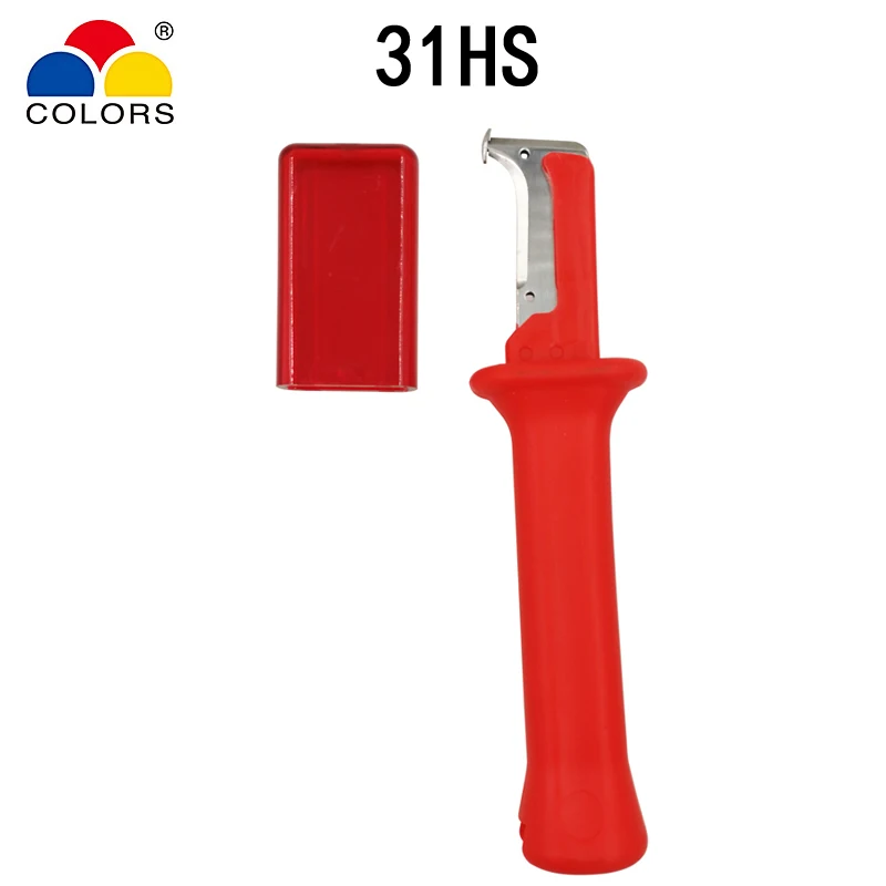6 цветов Нож для зачистки кабеля немецкий стиль 440c Лезвие ПВХ ручка зачистки область диаметром 50 мм ниже ручные инструменты
