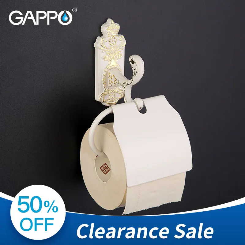 

GAPPO Toilet Paper Holder bathroom Wall mount Stainless Steel paper Cover Zinc-Alloy Mounting Seat Bathroom accessories G3503
