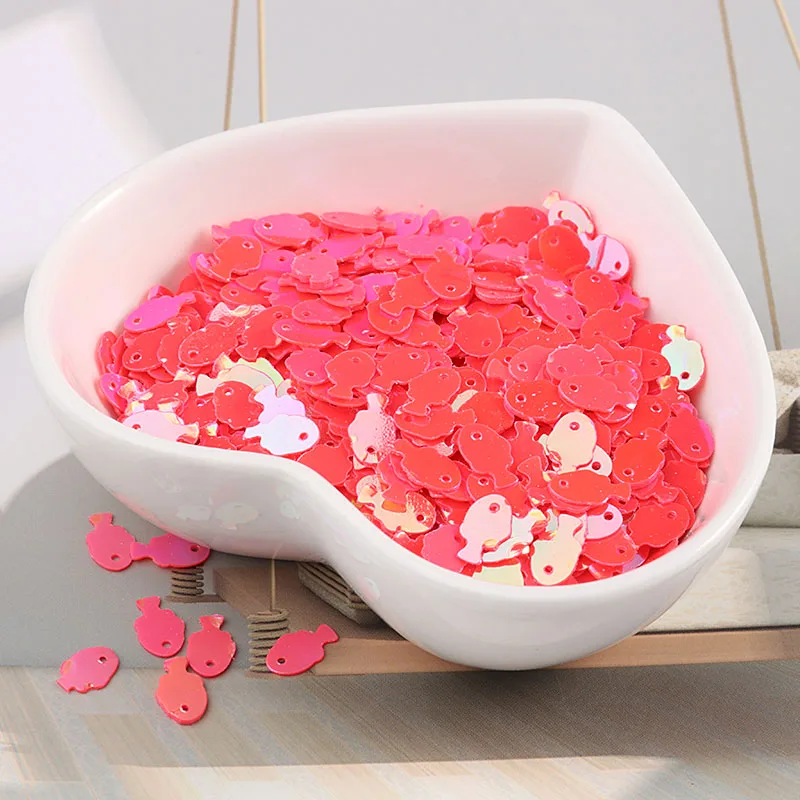 

500g/Pack Size 8mm Little Goldfish Shape Loose sequins diy handmade level stage performances Garments Sewing Accessories