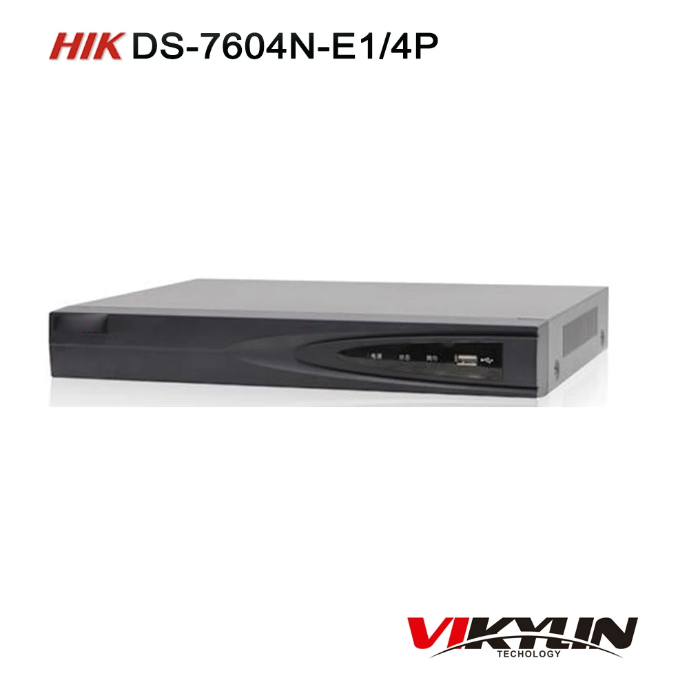HIK DS-7604N-E1/4P Multi-Language NVR POE 4CH 5MP NVR Support Smart Function
