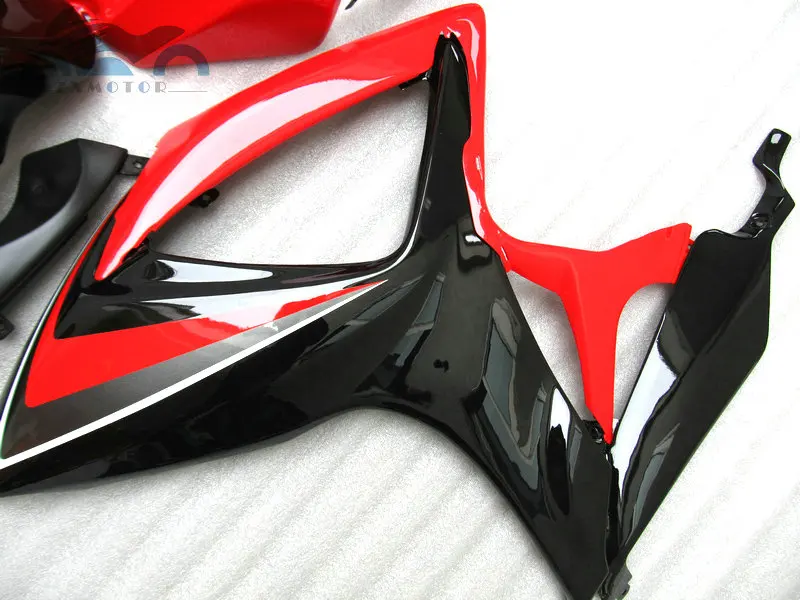 Пользовательские комплект обтекателей для SUZUKI K6 GSXR600 750 2006 2007 инъекции мотоцикл обтекатели комплект GSXR750 GSXR 600 06 07 Красный Черный Запчасти