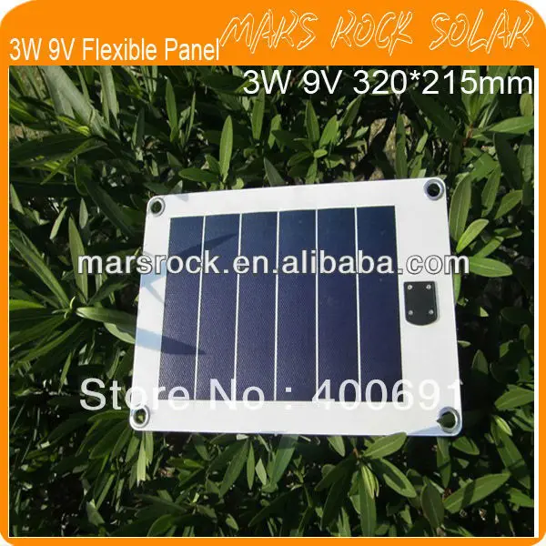 

3W 9V 320*215mm Portable Flexible Thin Film Solar Module with USB Outlet, Good high Temperature and Low Light Performance