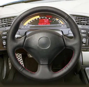 

Puou Black Artificial Leather Car Wrap Steering Wheel Cover Black Artificial Leather Car Wrap Steering Wheel Cover for Honda S20