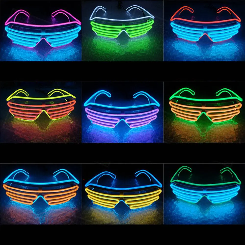 

9 Colors Novelty LED Glasses Flashing Glasses Light Up Flashing Luminous Glasses Night Birthday Gift Party Bar Glowing light