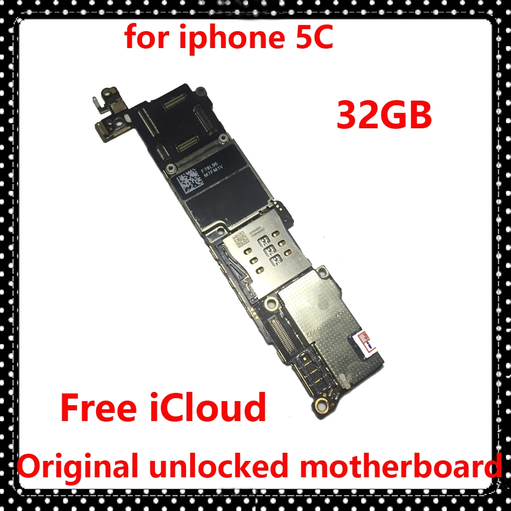 

Original motherboard for iphone 5C Full function 16GB 32GB IOS system main board with chips free iCloud IOS system logic board