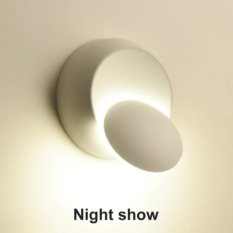 

LED Wall Lamp 360 Degree Rotation Simple Corridor Bedroom Aisle Round Light TN99