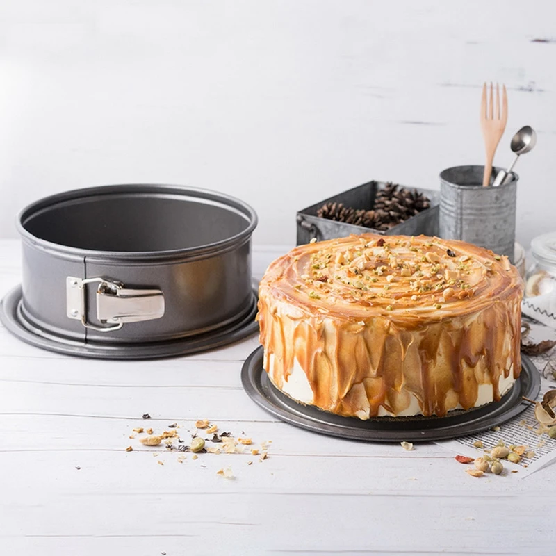 7 Inch Non-Stick Lock Cake Pan Carbon Steel Springform Pan Pumpkin Pan Bakeware Cake Baking Moulds Kitchen Accessories
