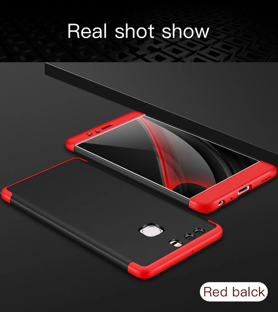 Icoque Fitted Cases for Huawei P9 Lite Case 360 Protection Full Body Matte for Back Cover Huawei P9 Lite Honor 8 9 Lite Case (8)