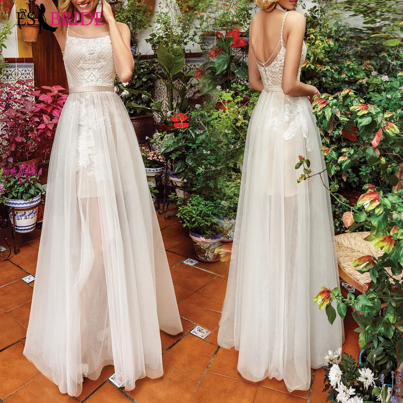 

White Simple Evening Dresses Sleeveless Long Evening Gowns Elegant A-line formal Evening Dress Backless Robe De Soiree ES2631