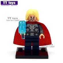 50 шт. 028 Тор Кристалл Молот куклы Мститель строительный блок Модель для сборки Сделай Сам Детские Подарочные игрушки