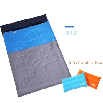 

Desert&Fox 2 Person Camping Sleeping Bag, 220x150cm Waterproof Splicing/Separating Compression Sack for Outdoor Hiking Travel