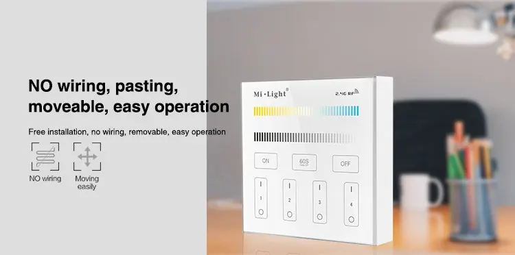 Milight B0 B1 B2 B3 B4 B8 4 зоны 8 зон 2,4 ГГц Беспроводной WI-FI переключатель сенсорной панели/RGBW/RGB+ CCT светодиодный Smart ПДУ