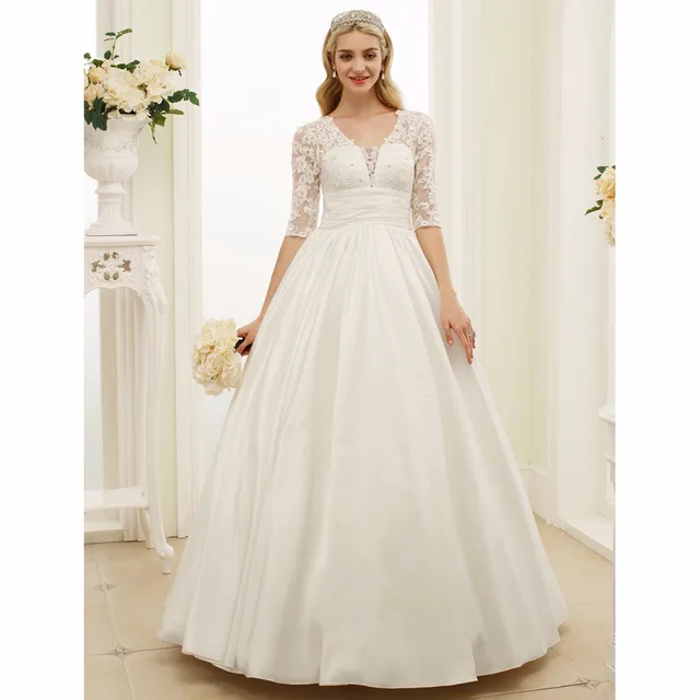 Lace Taffeta Wedding Dress