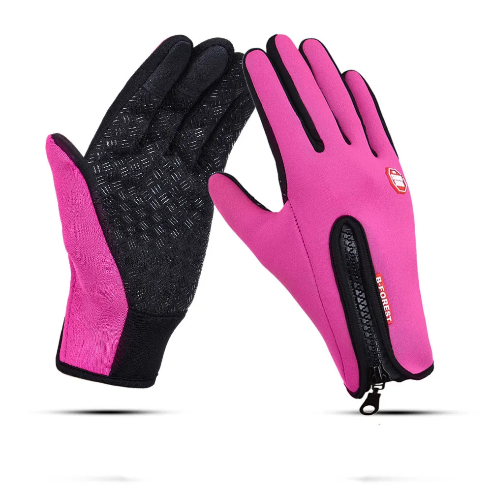 Зимние уличные спортивные походные велосипедные перчатки для езды на велосипеде с сенсорным экраном для мужчин и женщин ветрозащитные Искусственные кожаные мягкие теплые велосипедные перчатки - Цвет: C3