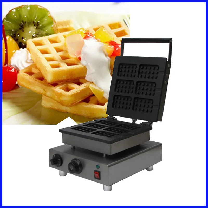 stainless steel body waffle making machine square waffle maker in Food