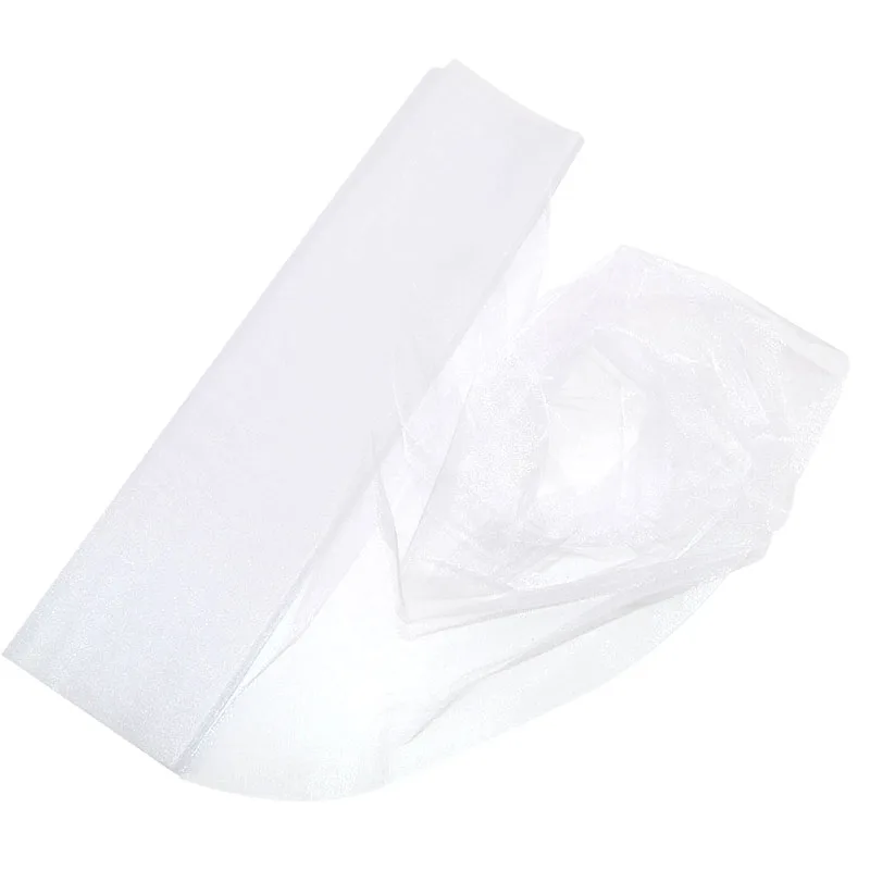 5meter/lot sheer crystal organza tulle roll fabric for wedding party decoration organza chair sashes width 45cm