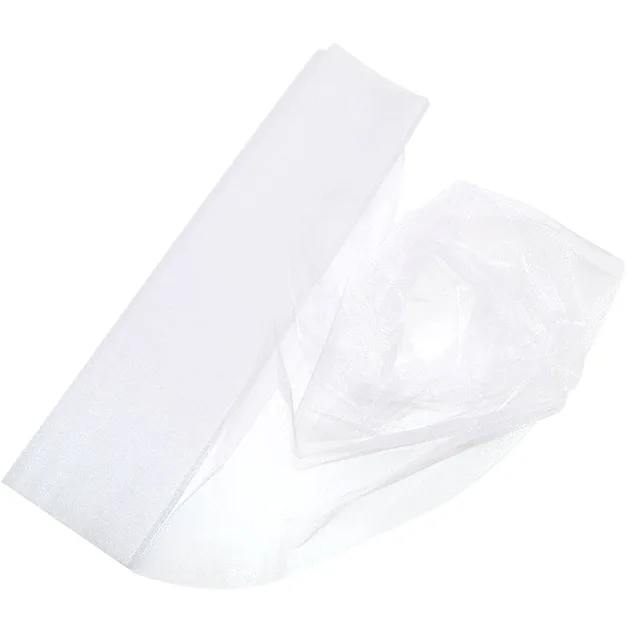 5meter/lot sheer crystal organza tulle roll fabric for wedding party decoration organza chair sashes width 45cm 5