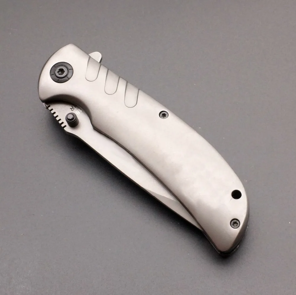 

footprint Pocket Folding Knife Black Titanium Tactical Survival EDC Knife Outdoor Hunting Knife Combat Camping Multi Tool