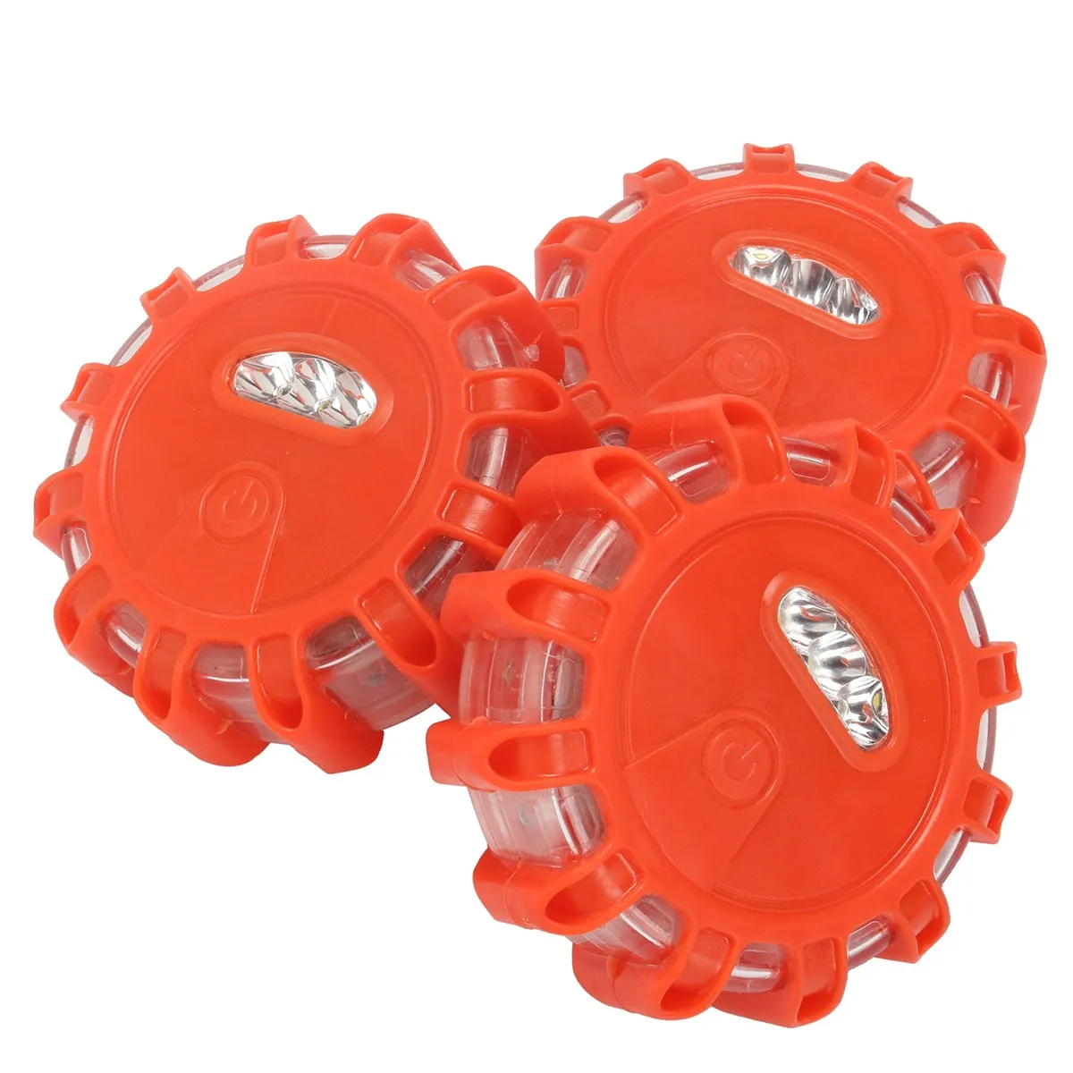 NEW Safurance 3 Pcs LED Road Flares Emergency Red Safety Light Flashing Roadside Beacon Traffic Light