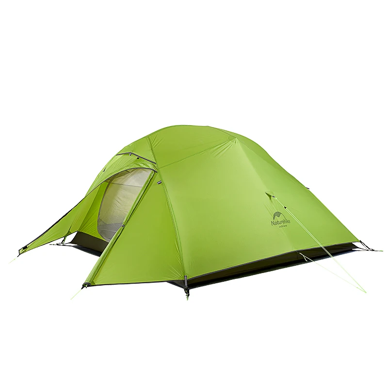 Naturehike Cloud Up 3 Сверхлегкий Кемпинг Ten Outdor 3 человек 3-4 человек большой семейный лагерь палатки с ковриком NH15T003-T - Цвет: 20D Light Green