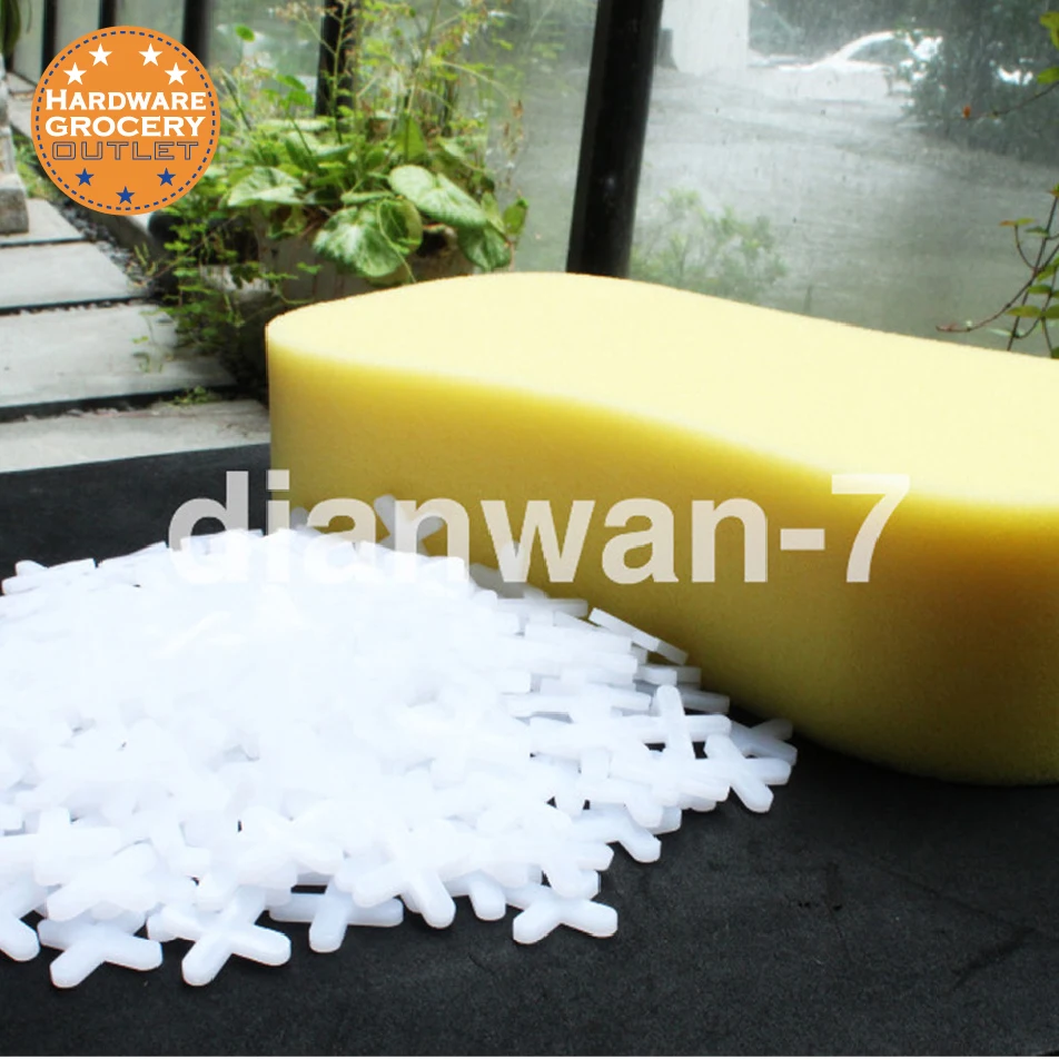 300pcs . 8mm tile spacer + washing and cleaning spongein Tile Grout