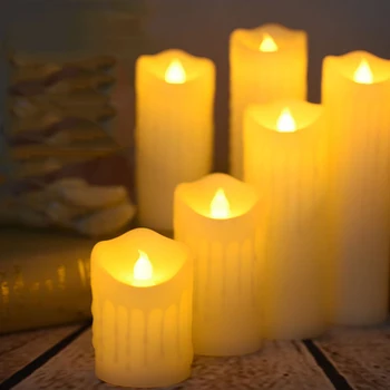 

Tears dripping led wax candle, Flameless Electronic Wedding Candles Decorative,Holiday Christmas/Halloween candle led lighting