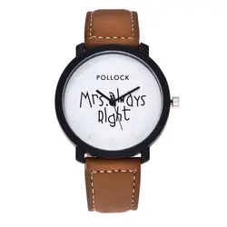 Новые простые влюбленных часы кварцевые часы из искусственной кожи Таймер наручные часы для Для женщин Для мужчин чёрный; коричневый