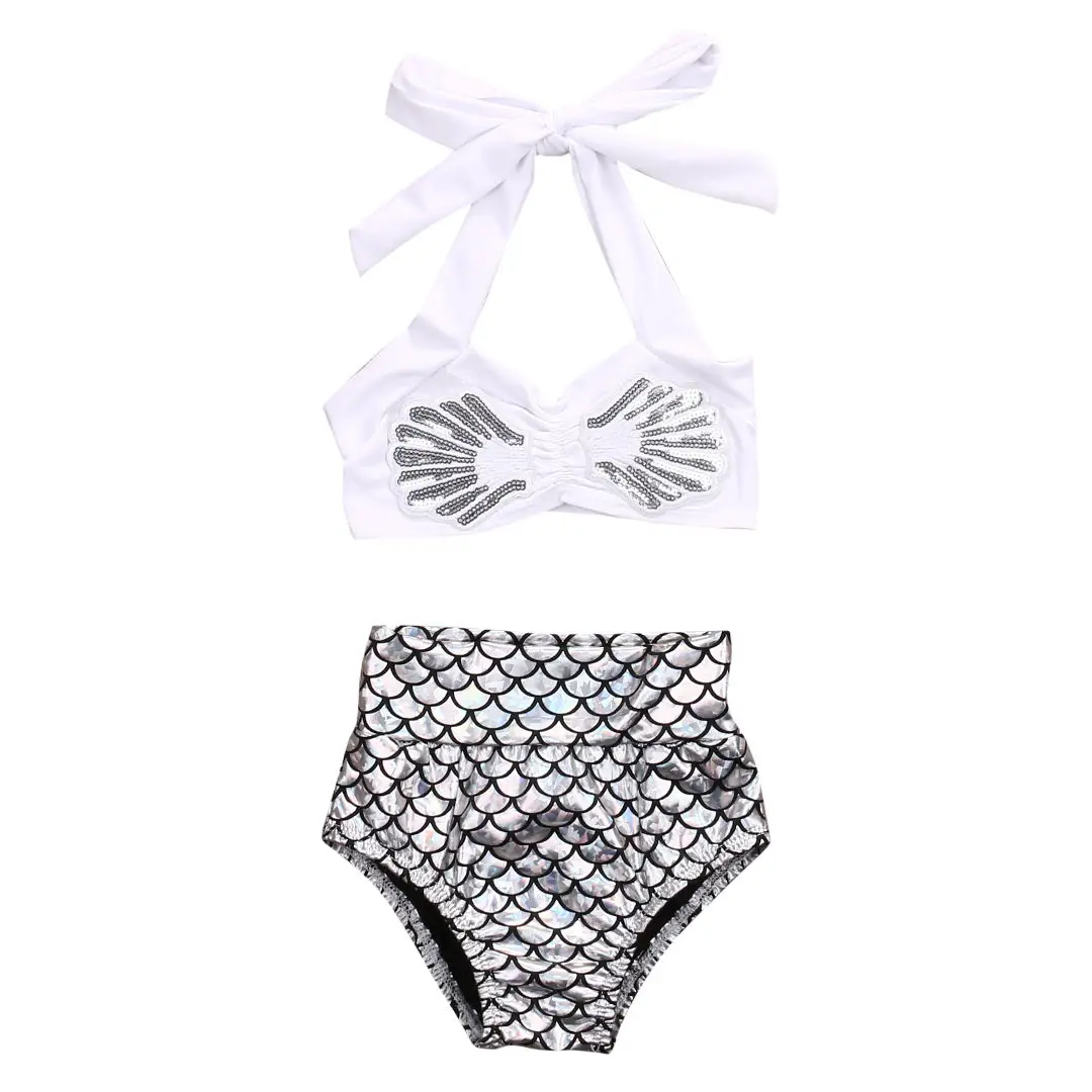 

Lovely Baby Girls Little Mermaid Princess Bathing Bikini Set Belt Swimwear Swimsuit