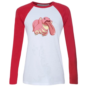 

Funny Pokemon Lickitung Lugia Metapod Mr. Mime Nidoran Pidgeot Cartoon Black White Design Women's Lady Print T-Shirt Graphic Tee