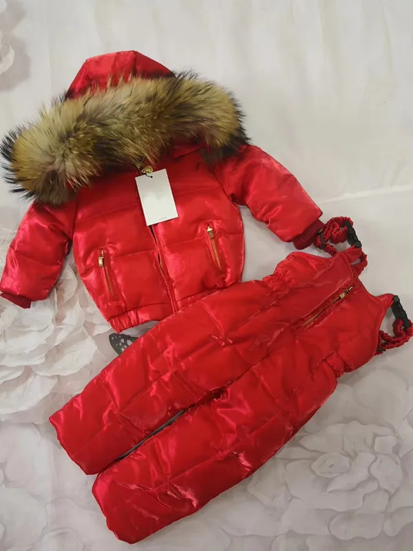 140 зимняя куртка на рост 80- см, детские пуховики и штаны, зимний костюм для мальчика с меховым капюшоном для девочки, комплект верхней одежды, лыжный костюм
