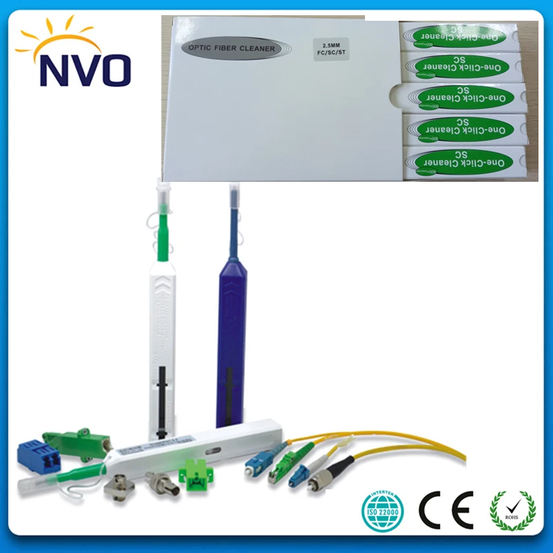 10Pcs/Lot SC ST FC Optical Fiber Connector Cleaning Tool One Click 2