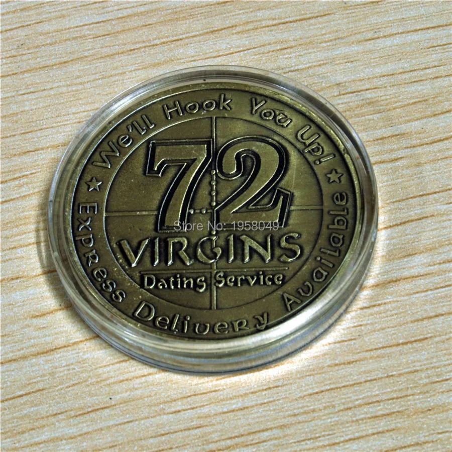 

Free shipping 5pcs/lot,U.S. Marine Corps 72 Virgins Dating Service USMC Challenge Coin